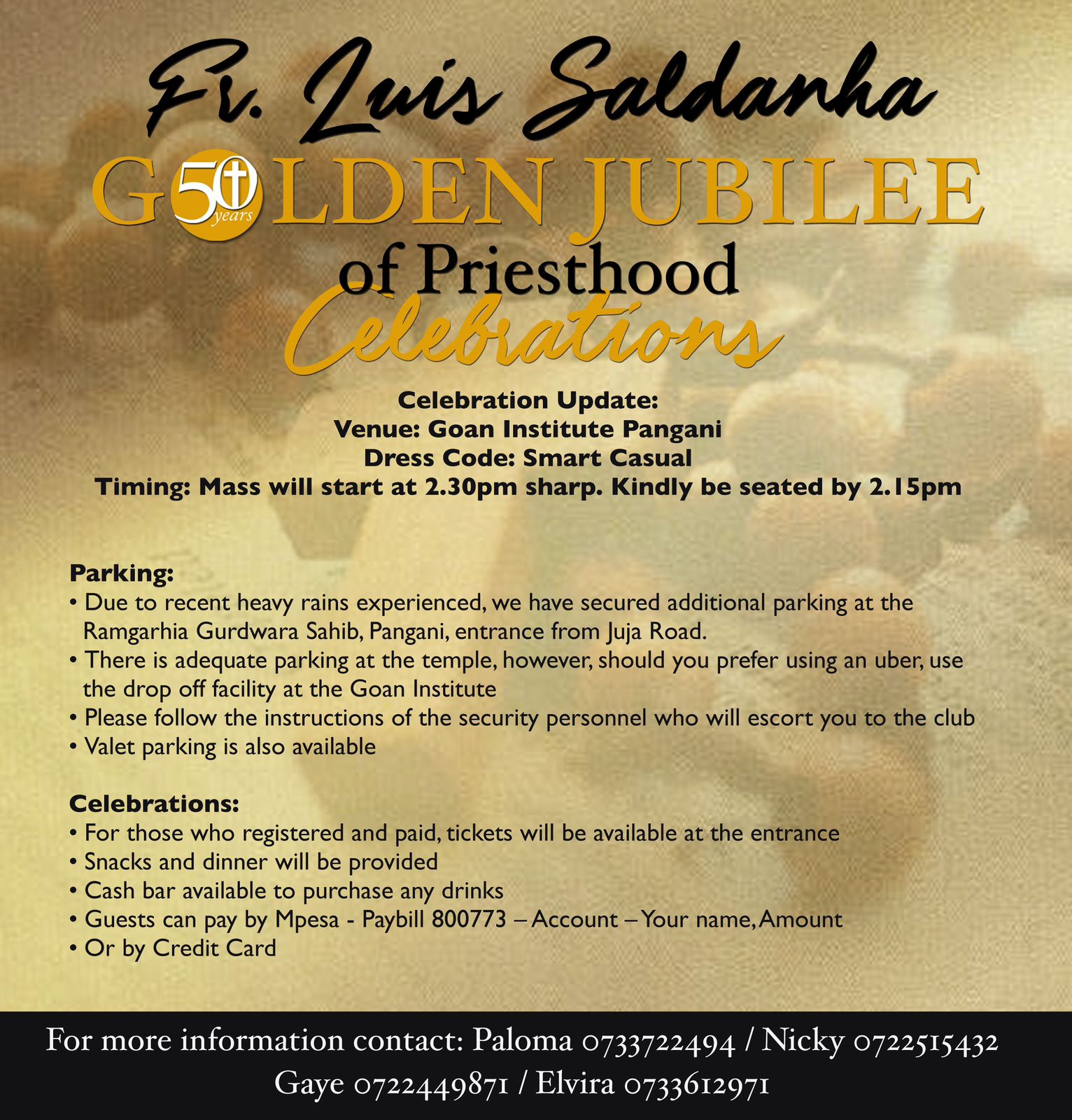 Fr. Saldanha Jubilee Celebrations - Update 1117